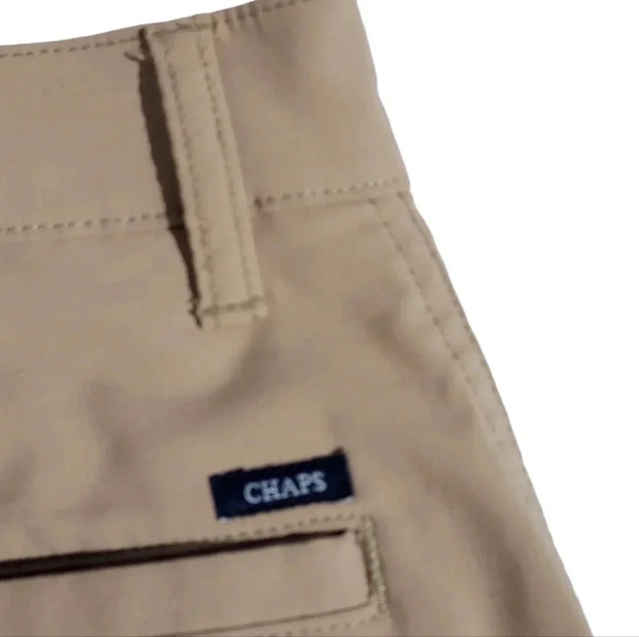 Chaps Stretch Men's Flat Front Khaki Colored Cargo Shorts Size 36 - Picture 5 of 12